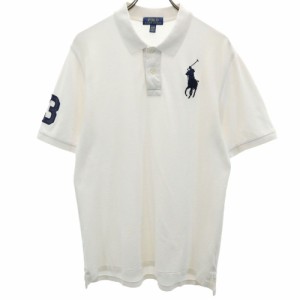 ポロラルフローレン ビッグポニー 半袖 ポロシャツ XL（18-20） ホワイト POLO RALPH LAUREN 鹿の子地 キッズ 240506