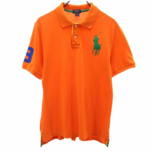 ポロラルフローレン ビッグポニー 半袖 ポロシャツ XL（18-20） オレンジ POLO RALPH LAUREN 鹿の子地 キッズ 240506