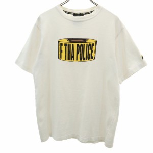 エフエーティー プリント 半袖 Tシャツ SKINNY ホワイト FAT メンズ 240508