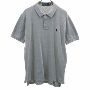 ポロバイラルフローレン 半袖 ポロシャツ L グレー Polo by Ralph Lauren 鹿の子地 メンズ 240510