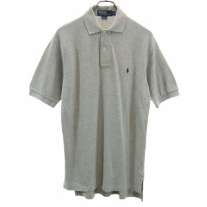 ポロバイラルフローレン 半袖 ポロシャツ S グレー Polo by Ralph Lauren 鹿の子地 メンズ 240510