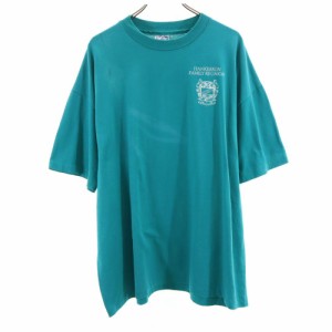 ヘインズ 80s 90s  USA製 オールド 半袖 Tシャツ XXL ブルー系 Hanes ビッグサイズ メンズ 240512