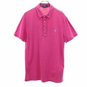 ポロバイラルフローレン 半袖 ポロシャツ M ピンク系 Polo by Ralph Lauren 鹿の子 メンズ 240513