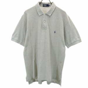 ポロバイラルフローレン 半袖 ポロシャツ LL グレー Polo by Ralph Lauren 鹿の子 メンズ 240513