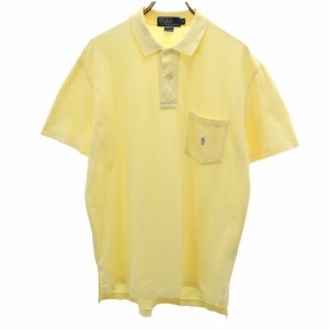 ポロバイラルフローレン 半袖 ポロシャツ M イエロー Polo by Ralph Lauren 鹿の子 メンズ 240513