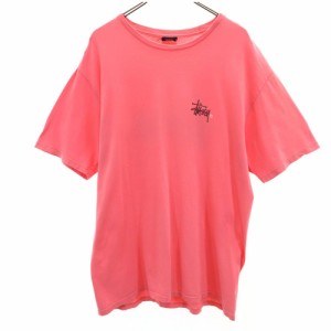 ステューシー 両面プリント 半袖 Tシャツ L ピンク STUSSY メンズ 240513