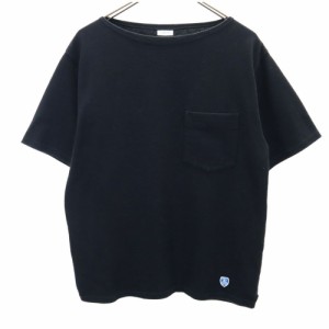 オーシバル 日本製 半袖 ボートネック Tシャツ 3 ブラック ORCIVAL ポケT ヘビーウェイト メンズ 240517