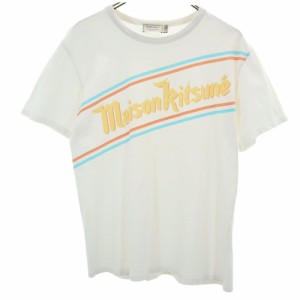 メゾンキツネ ポルトガル製 半袖 Tシャツ M ホワイト MAISON KITSUNE メンズ 240529