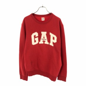 ギャップ 長袖 トレーナー XS レッド GAP スウェット 裏起毛 メンズ 240225