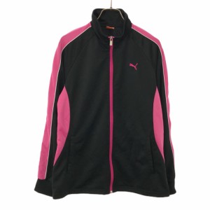 プーマ 長袖 スポーツジャケット L ブラック×ピンク PUMA レディース 240301