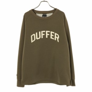 ダファー ブラックレーベル ３Dロゴプリント 長袖 厚地 Tシャツ L ブラウン系 DUFFER BLACK LABEL トレーナー メンズ 240305