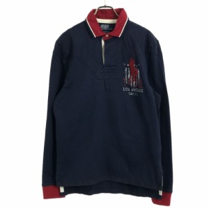 ポロバイラルフローレン ビッグポニー 長袖 ポロシャツ M ネイビー Polo by Ralph Lauren メンズ 240309