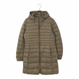 ユニクロ フード付 ダウンコート 12 カーキ系 UNIQLO レディース 240127