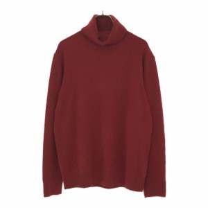 ユニクロ 長袖 カシミヤ100％ タートルネック セーター M レッド UNIQLO ニット メンズ 240322