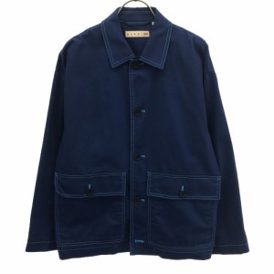 ユニクロ マルニ コラボ オーバーサイズユーティリティ ステッチ ジャケット S ブルー UNIQLO MARNI メンズ 240323