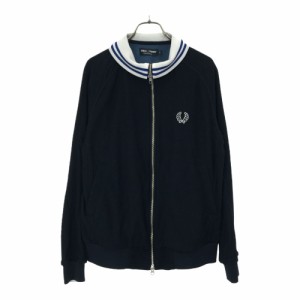 フレッドペリー 日本製 長袖 パイル地 ジップジャケット S ネイビー FRED PERRY メンズ 240325