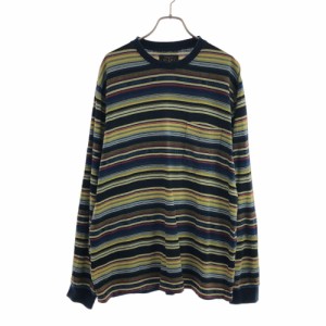 ビームス ボーダー 長袖 Ｔシャツ L ネイビー系 BEAMS カットソー メンズ 240413