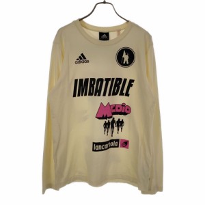 アディダス プリント 長袖 Tシャツ O ホワイト adidas ロンT メンズ 240423