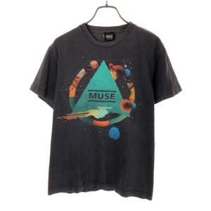 ミューズ プリント 半袖 バンド Tシャツ ネイビー系 MUSE レディース 240427