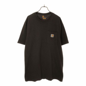カーハート ロゴ 半袖 Tシャツ S ブラウン Carhartt 胸ポケット メンズ 240427