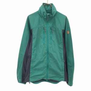 フェールラーベン 長袖 ナイロンジャケット XS グリーン×ネイビー FJALLRAVEN アウトドア レディース 240430