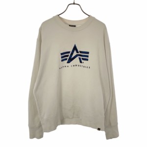 アルファインダストリーズ 長袖 トレーナー L ホワイト ALPHA INDUSTRIES INC スウェット メンズ 240430