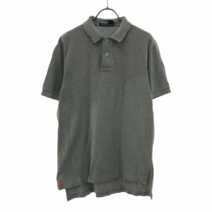 ポロラルフローレン 半袖 ポロシャツ M グレー POLO RALPH LAUREN 鹿の子 メンズ 240525