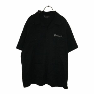 バカルディ 半袖 キューバシャツ オープンカラーシャツ XL ブラック BACARDI 開襟 メンズ 240525