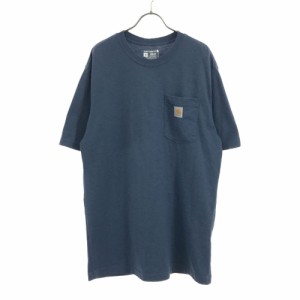 カーハート 半袖 Tシャツ M ブルー系 Carhartt ポケT メンズ 240525