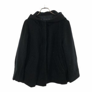 ザラベーシック ウールジャケット L ブラック ZARA BASIC フード レディース 240210