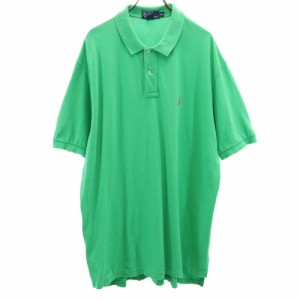 ポロバイラルフローレン 半袖 ポロシャツ XXL グリーン系 Polo by Ralph Lauren ビックサイズ 鹿の子地 メンズ 240510