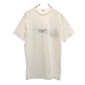 ナイキ 90s オールド USA製 バックプリント 半袖 Tシャツ M ホワイト系 NIKE ロゴ メンズ 230905