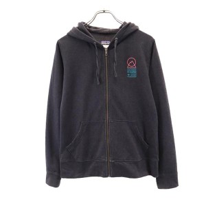 パタゴニア アウトドア ジップパーカー M グレー系 patagonia ロゴ レディース 230909