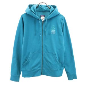 パタゴニア アウトドア ジップパーカー M ブルー系 patagonia ロゴ レディース 230910