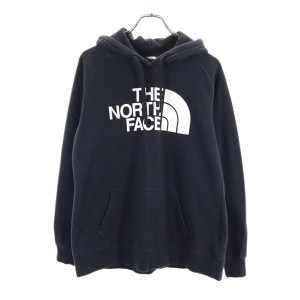 ノースフェイス プリント スウェットパーカー L ブラック THE NORTH FACE プルオーバー 長袖 ロゴ  裏起毛 アウトドア レディース 230918