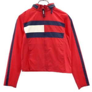 トミージーンズ 90s オールド フラッグタグ  ナイロンジャケット S レッド TOMMY JEANS フード キッズ 230925