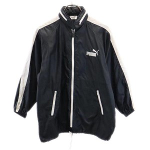 プーマ 90s ヒットユニオン製 オールド ナイロンジャケット ブラック PUMA ロゴ キッズ 230929