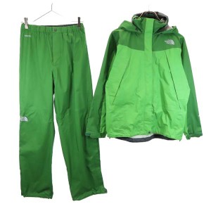 ノースフェイス NPW11213  レインスーツ 上下セットアップ M グリーン THE NORTH FACE レインジャケット ゴアテックス レディース 231007