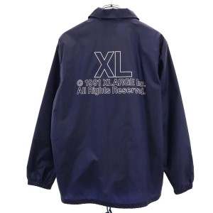 エクストララージ バックプリント コーチジャケット L ネイビー XLARGE ロゴ  メンズ 231012