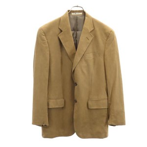 アクアスキュータム 日本製 フェイクレザー テーラードジャケット M ベージュ系 Aquascutum メンズ 231028