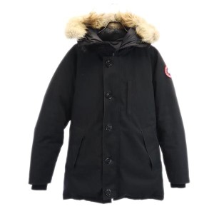 カナダグース ダウンジャケット S ブラック系 CANADA GOOSE ロゴ フード メンズ 231101