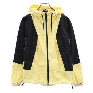 ノースフェイス アウトドア WINDWALL ナイロンジャケット L イエロー THE NORTH FACE ロゴ パーカー レディース 231113