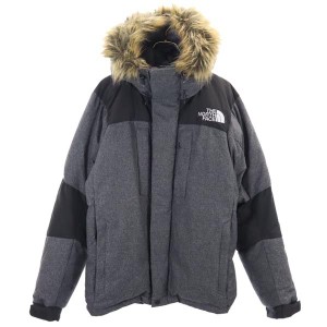 ノースフェイス ND91702R アウトドア 長袖 フード ダウンジャケット L グレー系 THE NORTH FACE ロゴ メンズ 231115