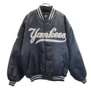 スターター NEW YORK YANKEES 長袖 中綿 スタジャン L グレー系 STARTER ナイロンジャケット メンズ 231115