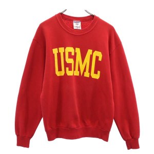 ジャージーズ 90s USA製 オールド USMC 長袖 スウェット トレーナー M レッド JERZEES メンズ 231121