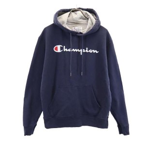 チャンピオン 長袖 スウェットパーカー XL ネイビー Champion メンズ 231122