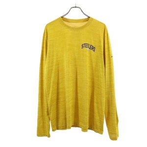 ナイキ 長袖 プリント Tシャツ XL イエロー系 NIKE メンズ 231122