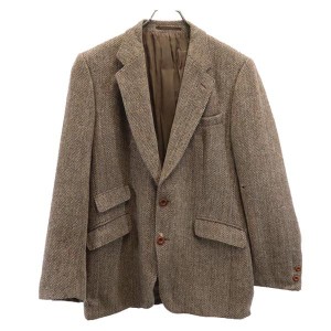 ハリスツイード 70s シアーズ ヴィンテージ ヘリンボーン ウール テーラードジャケット ブラウン系 HARRIS TWEED sears メンズ 231124