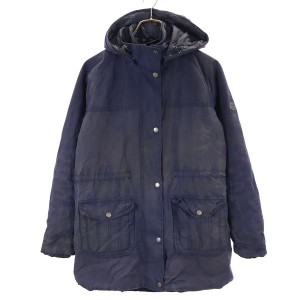 バブアー 中綿 ワックスドコットン コート US 6(UK10) ネイビー Barbour フード レディース 231124