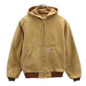 カーハート 80s ヴィンテージ アクティブジャケット ダック地 ブルゾン L キャメル Carhartt フード メンズ 231130